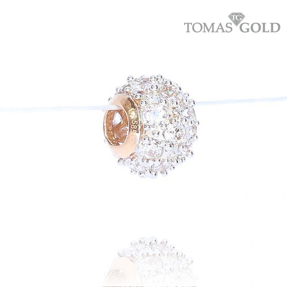 Gold pendant with zircon