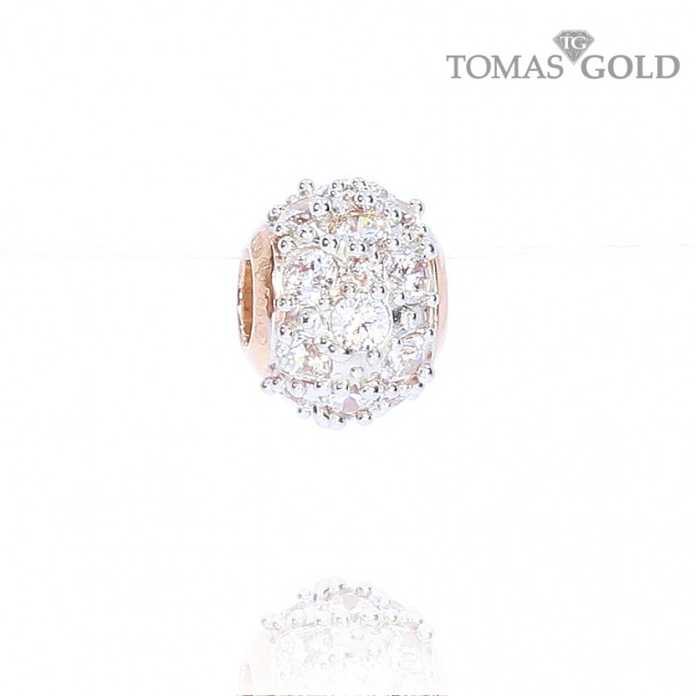Gold pendant with zircon