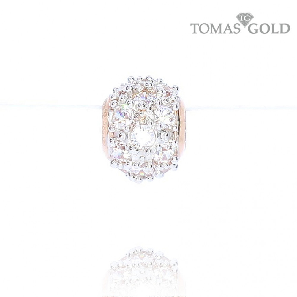 Gold pendant with zircon