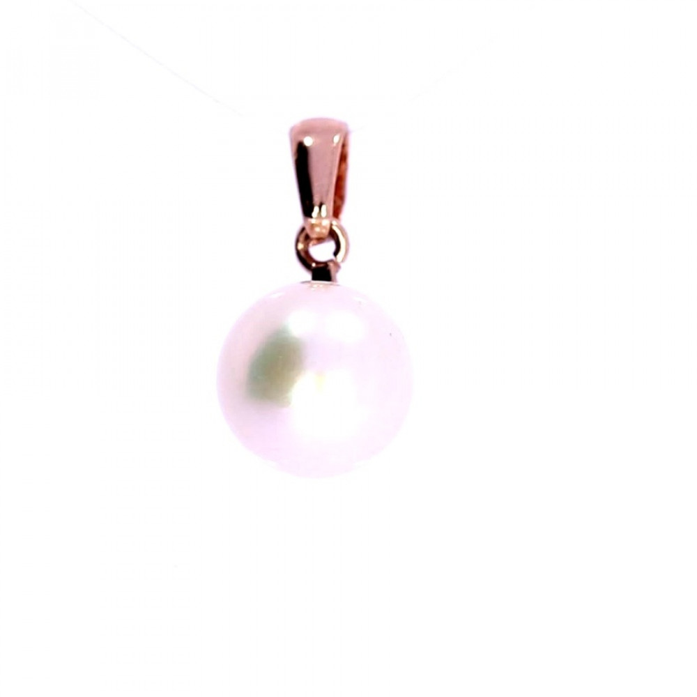Gold pendant with cultured pearl