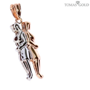 Gold pendant ''Gemini''