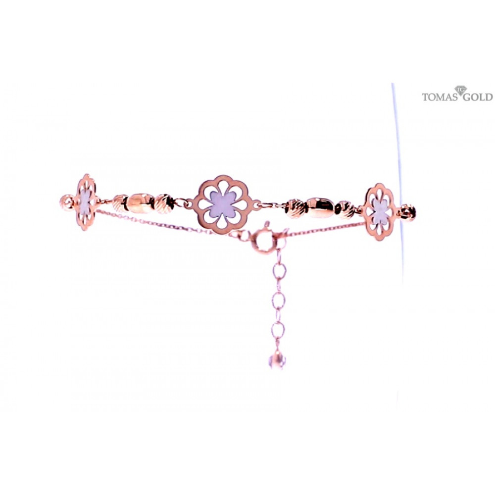 Gold bracelet with zircon