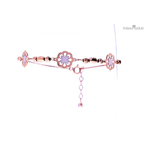 Gold bracelet with zircon