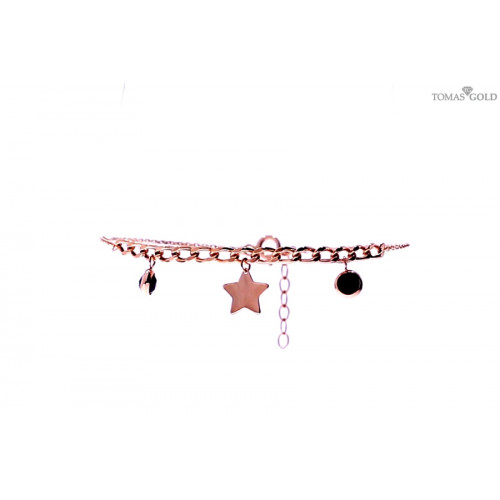 Gold bracelet with zircon