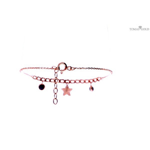 Gold bracelet with zircon