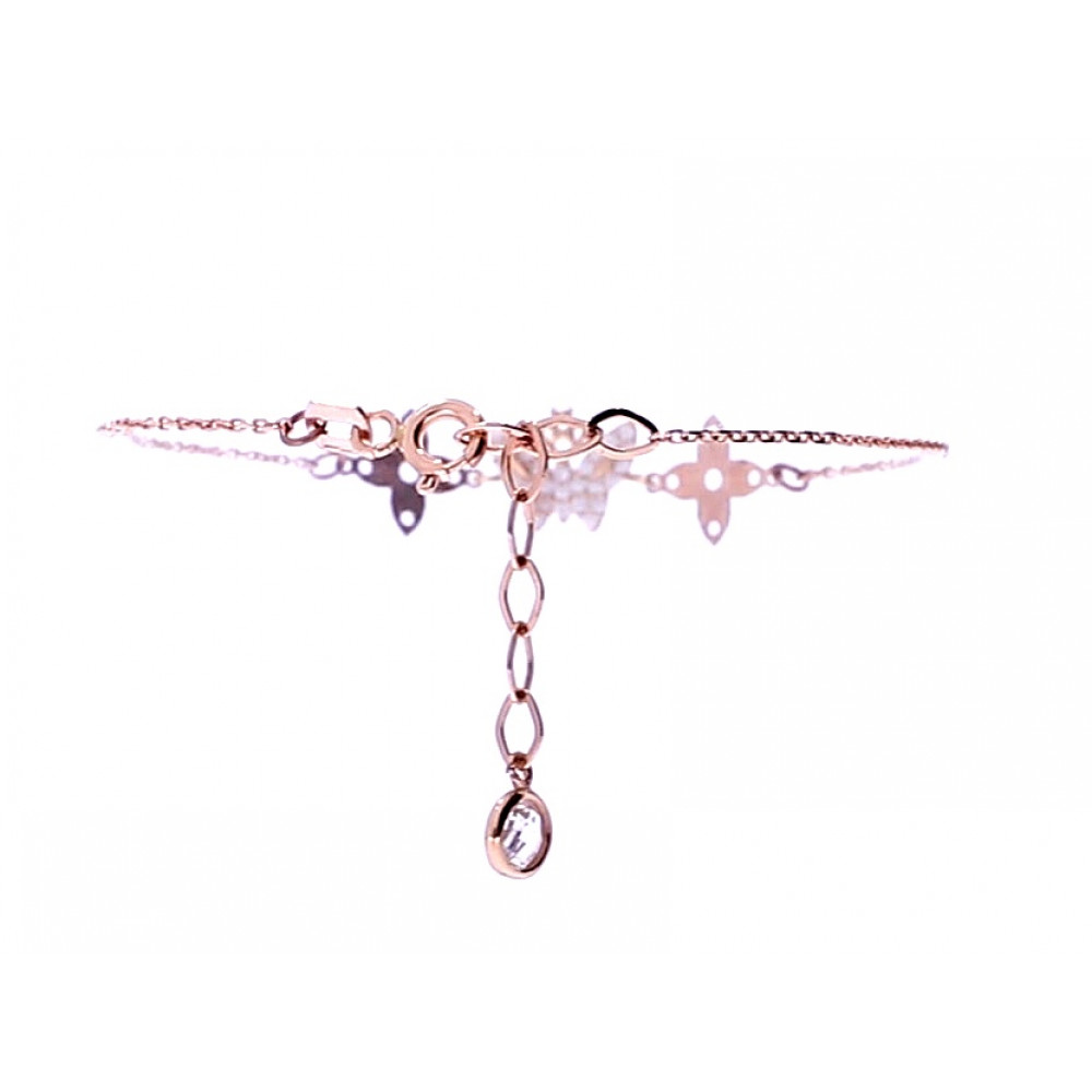 Gold bracelet with zircon