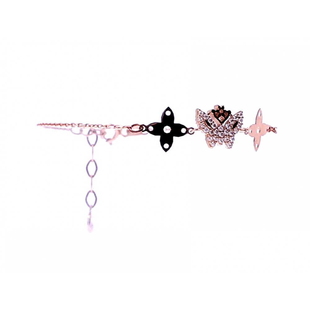 Gold bracelet with zircon