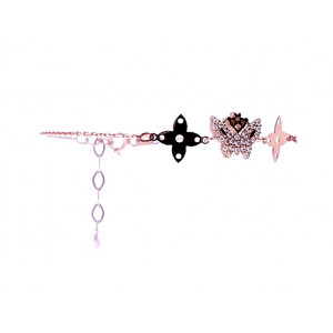 Gold bracelet with zircon