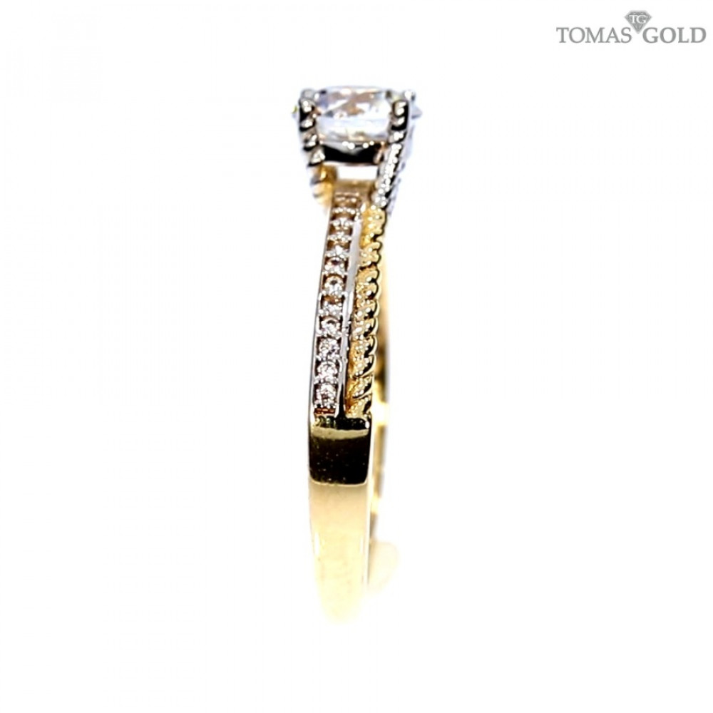 Золотое кольцо с цирконом