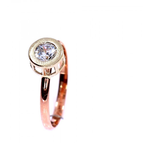 Gold ring with zircon