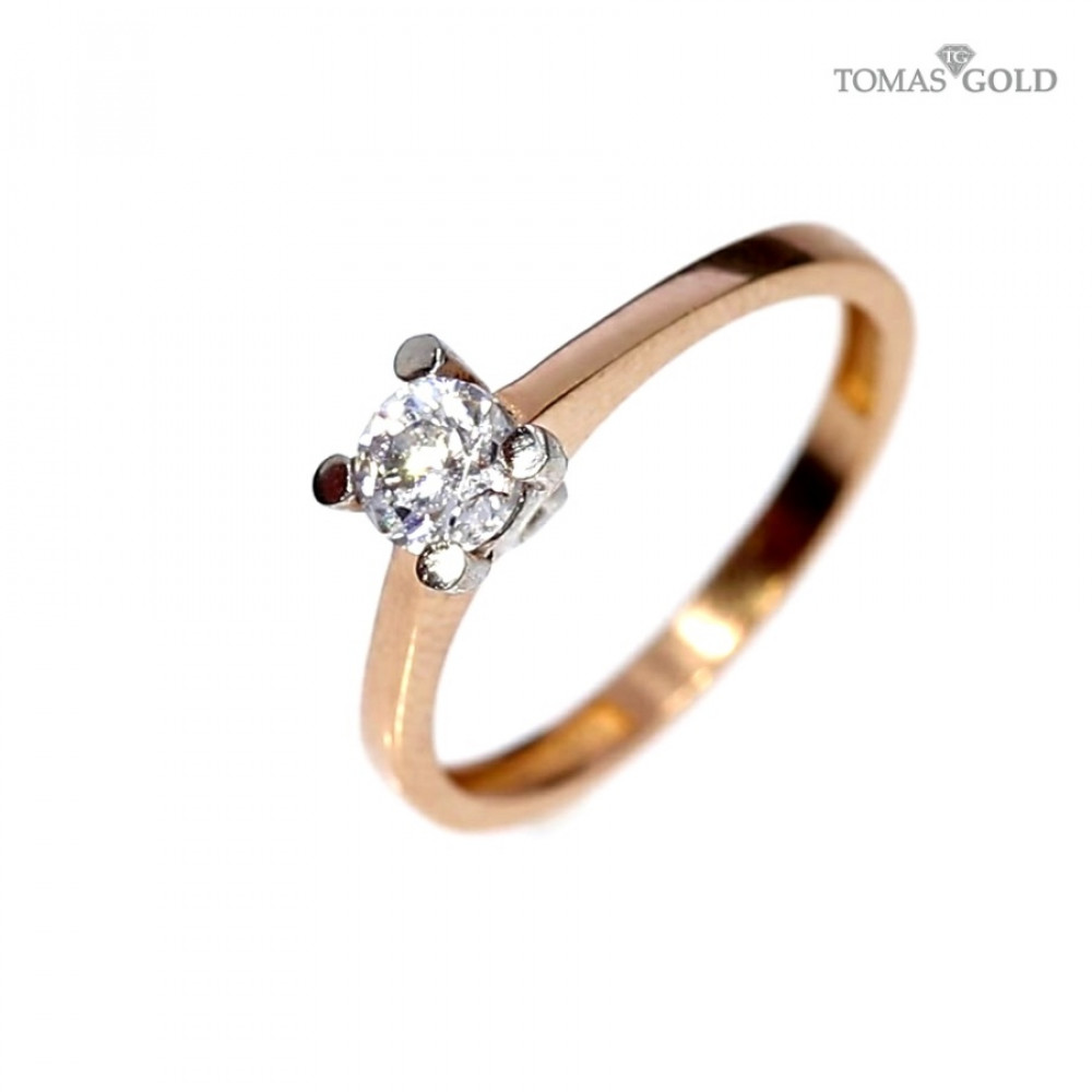 Auksinis žiedas su cirkoniu