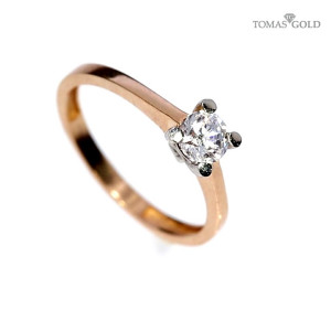 Auksinis žiedas su cirkoniu