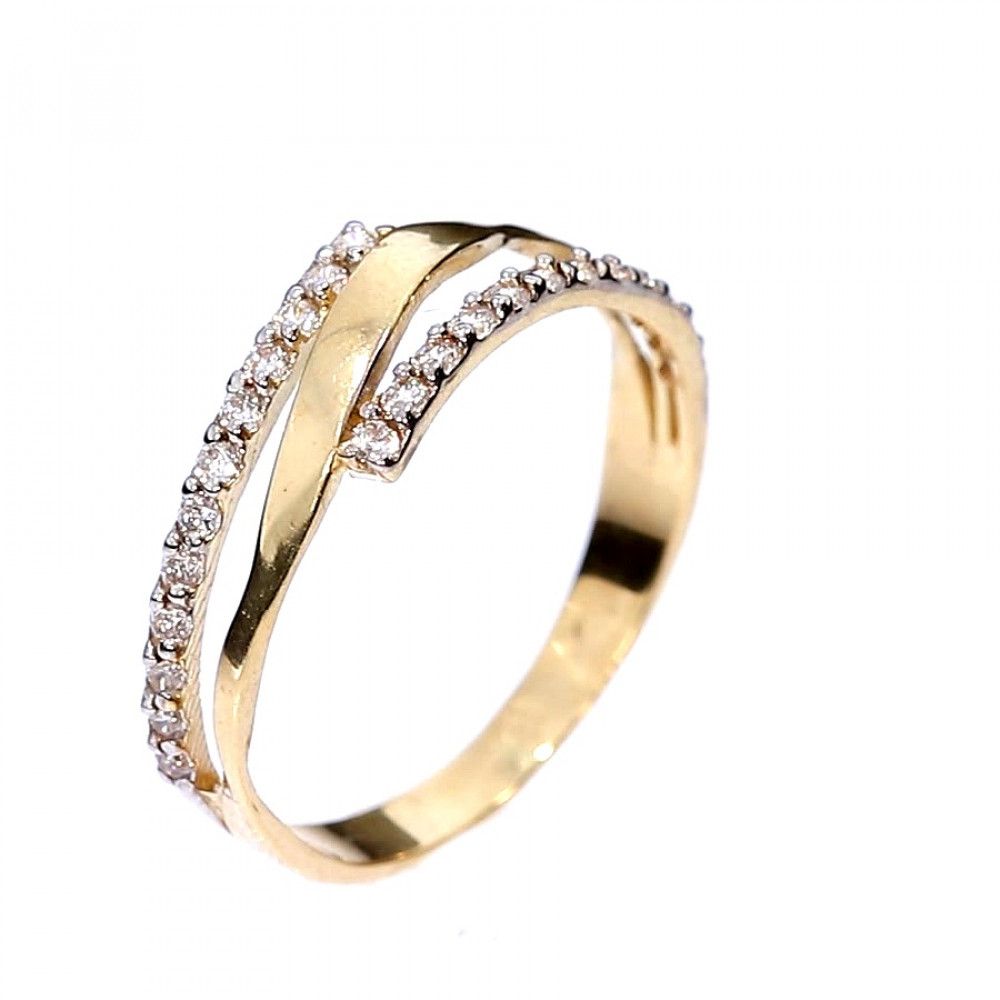 Auksinis žiedas su cirkoniu