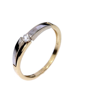 Auksinis žiedas su cirkoniu