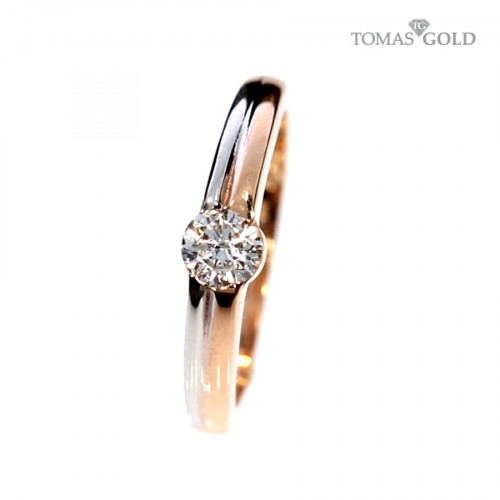 Gold ring with zircon