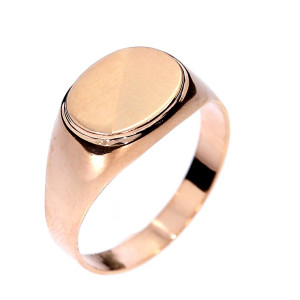 Golden men's ring