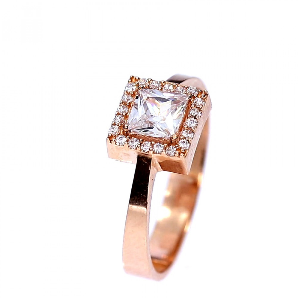 Kuldnesõrmus tsirkoonidega