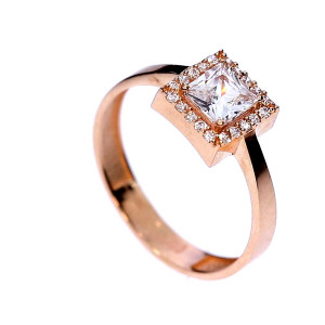 Kuldnesõrmus tsirkoonidega