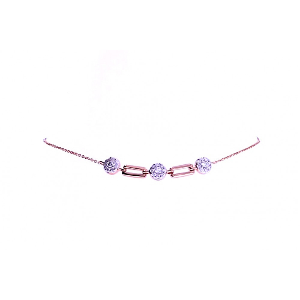 Gold bracelet with precious stones