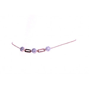 Gold bracelet with precious stones