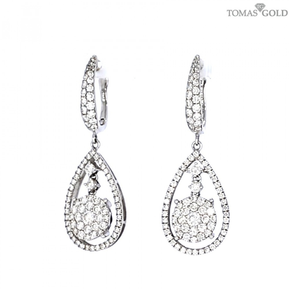 Золотый серьги с бриллиантом