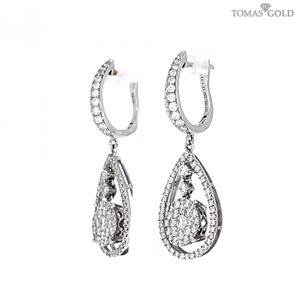 Золотый серьги с бриллиантом