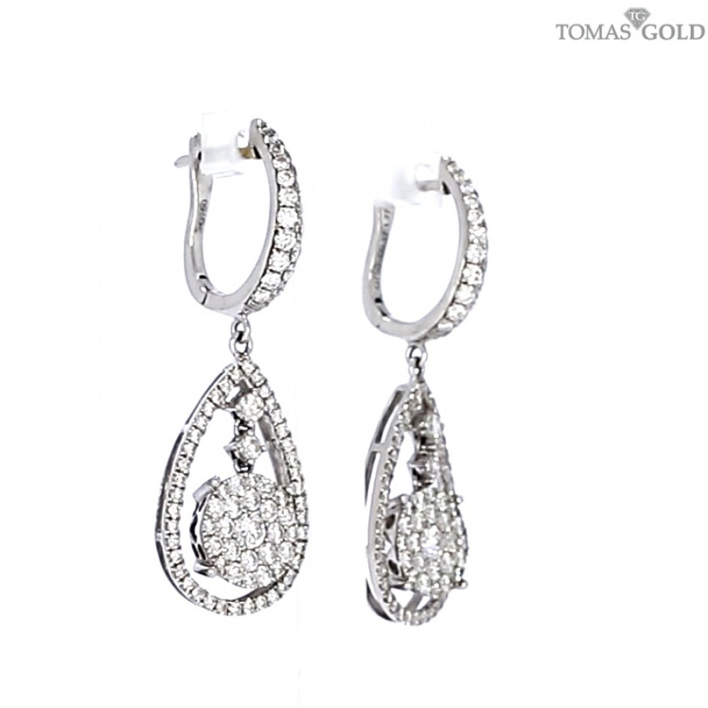 Золотый серьги с бриллиантом