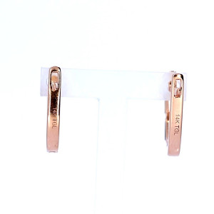 Golden earrings with citrine