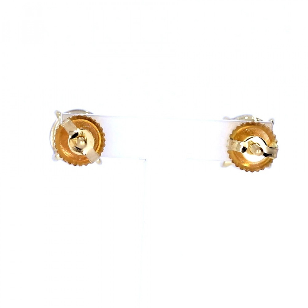 Gold earrings with diamonds