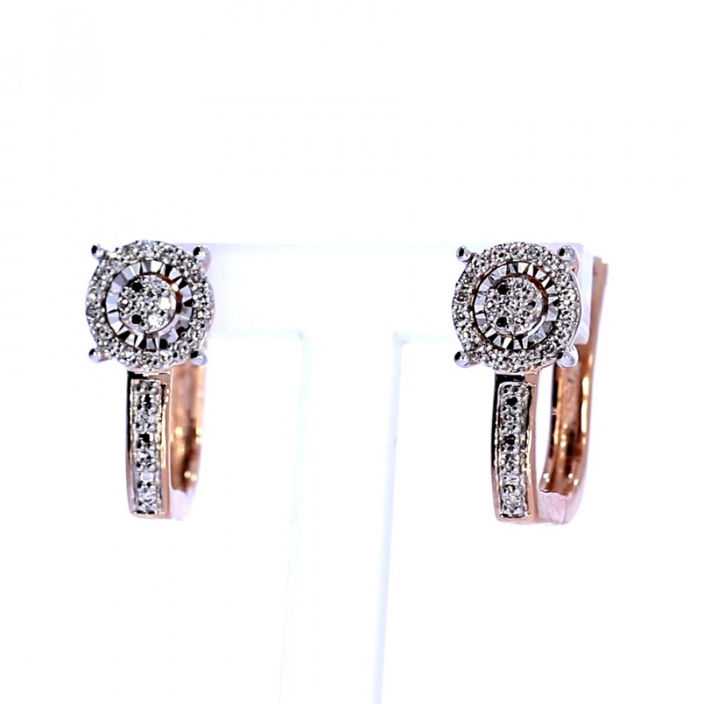 Vääriskividega kuldsed kõrvarõngad