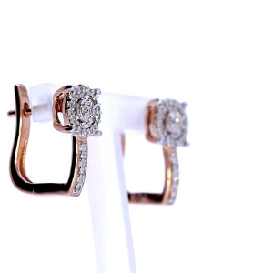 Vääriskividega kuldsed kõrvarõngad