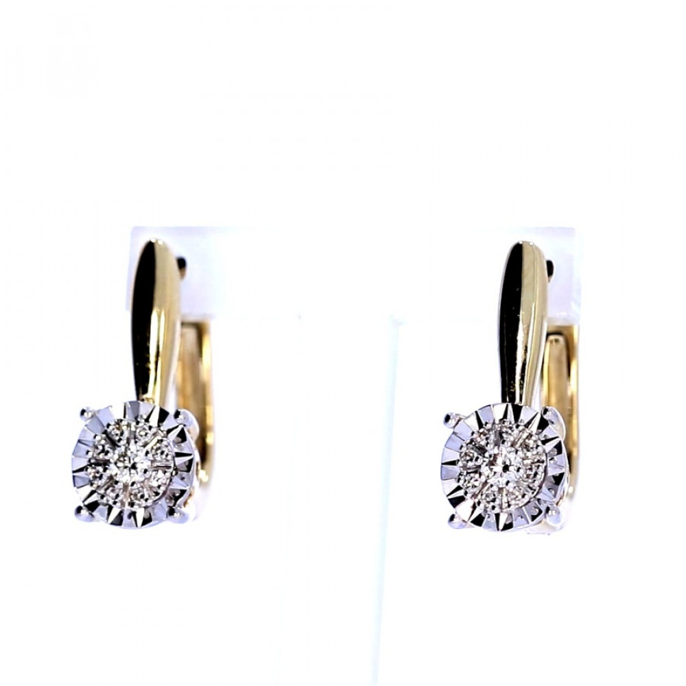 Vääriskividega kuldsed kõrvarõngad