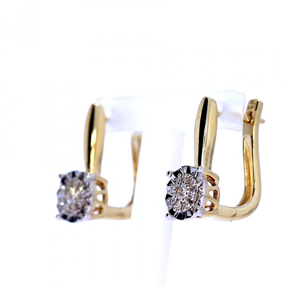 Vääriskividega kuldsed kõrvarõngad