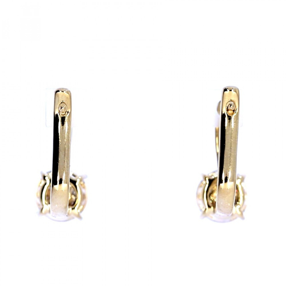 Vääriskividega kuldsed kõrvarõngad