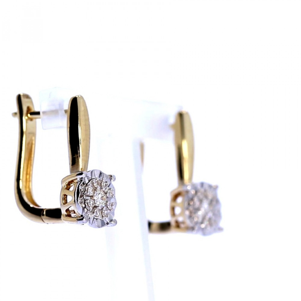 Vääriskividega kuldsed kõrvarõngad