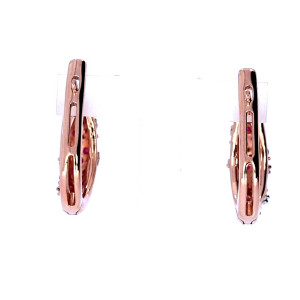 Золотые серьги с рубином