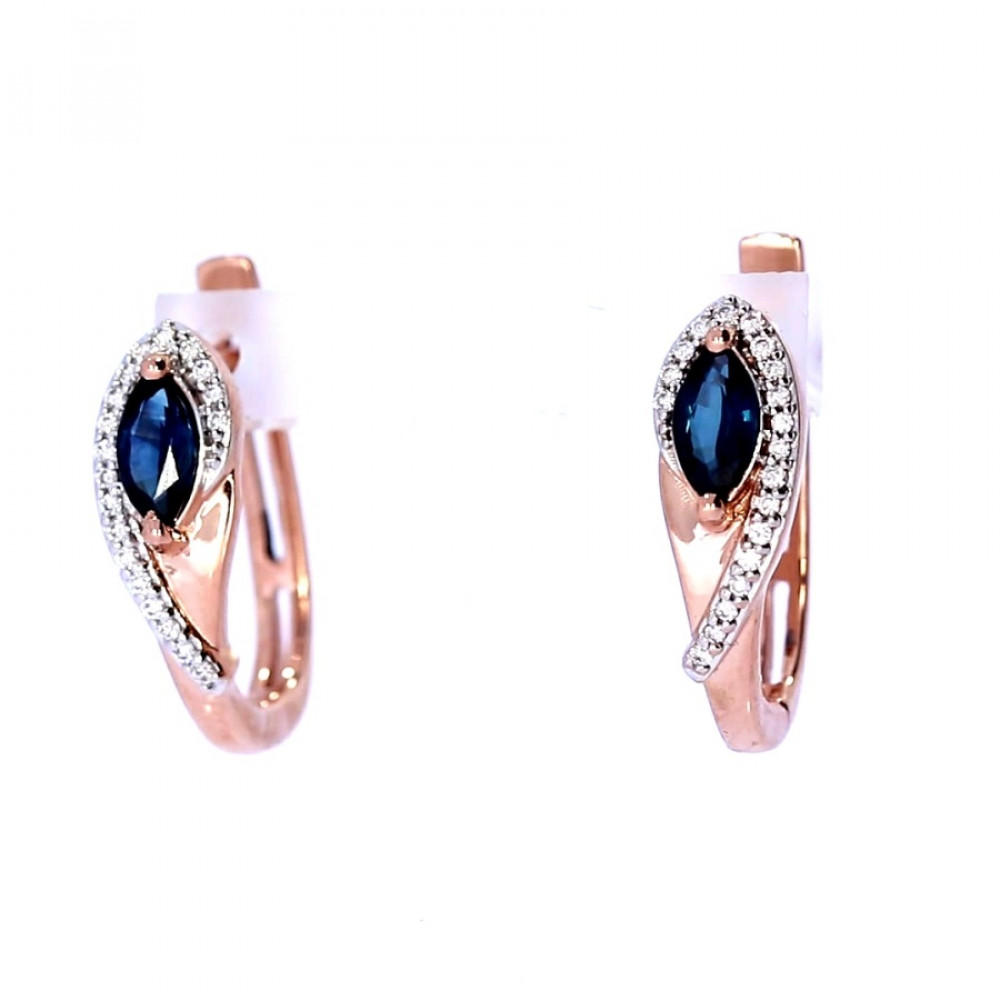 Kuldkõrvarõngad safiiriga