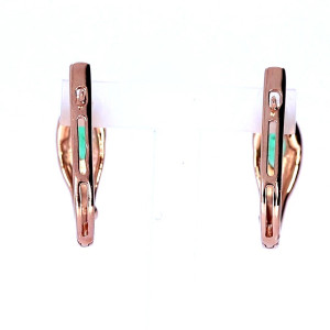 Kuldkõrvarõngad smaragdiga