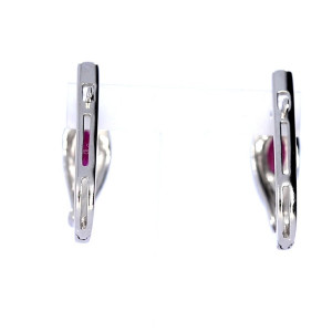 Золотые серьги с рубином