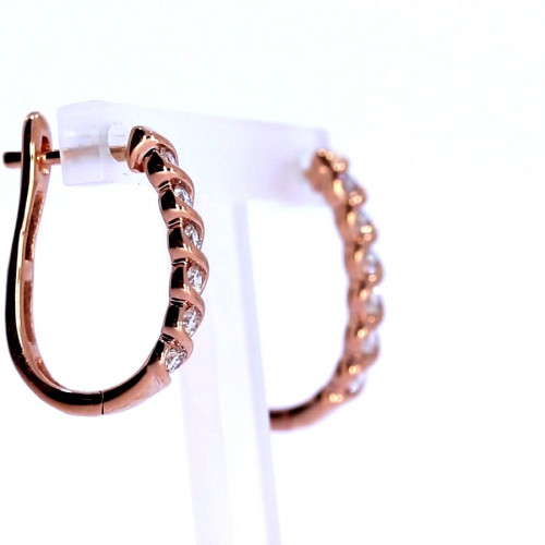 Vääriskividega kuldsed kõrvarõngad