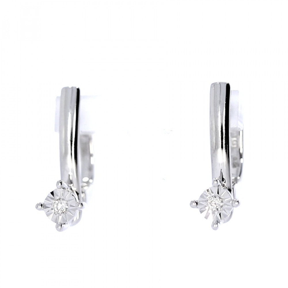 Auksiniai auskarai su briliantais