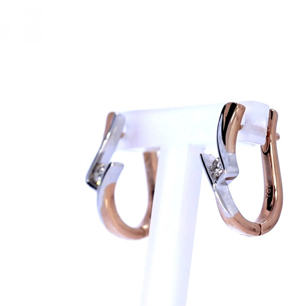 Vääriskividega kuldsed kõrvarõngad