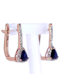 Kuldkõrvarõngad safiiriga