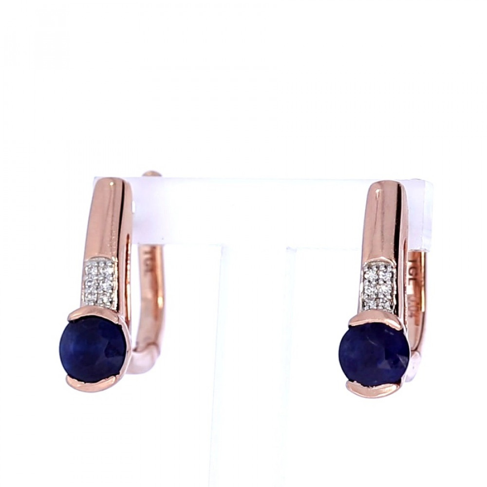 Kuldkõrvarõngad safiiriga