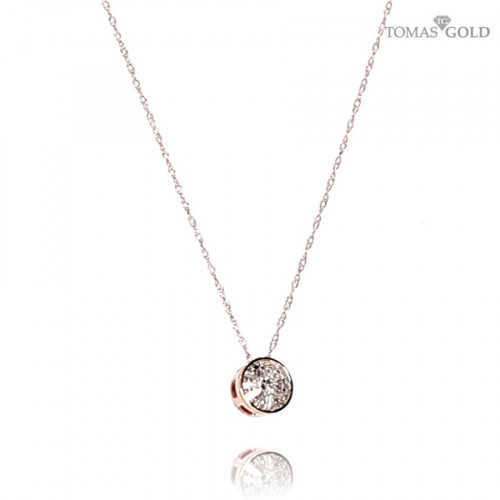 Golden chain with pendant and precious stones