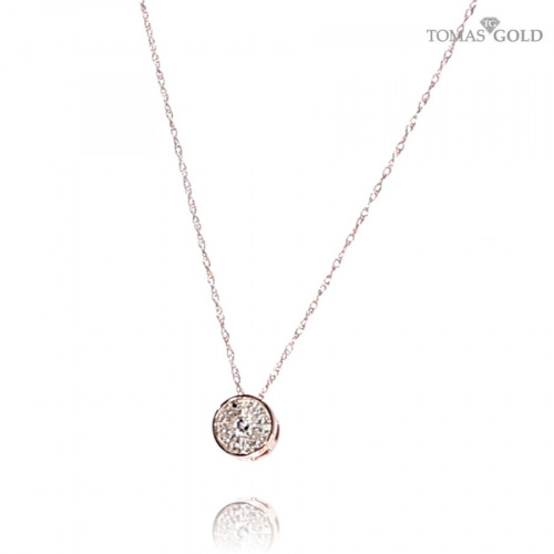 Golden chain with pendant and precious stones