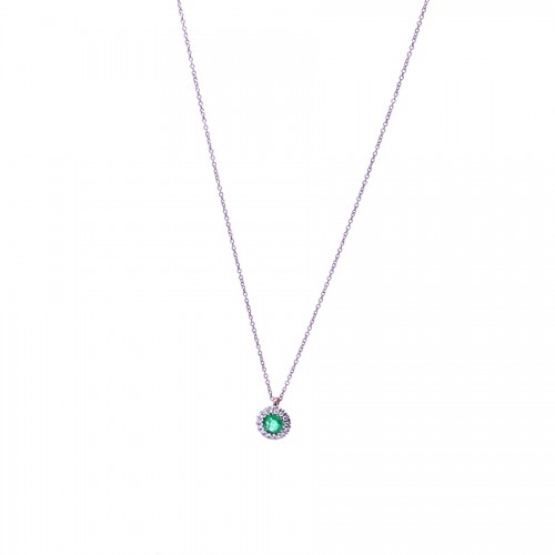 Gold chain with emerald pendant