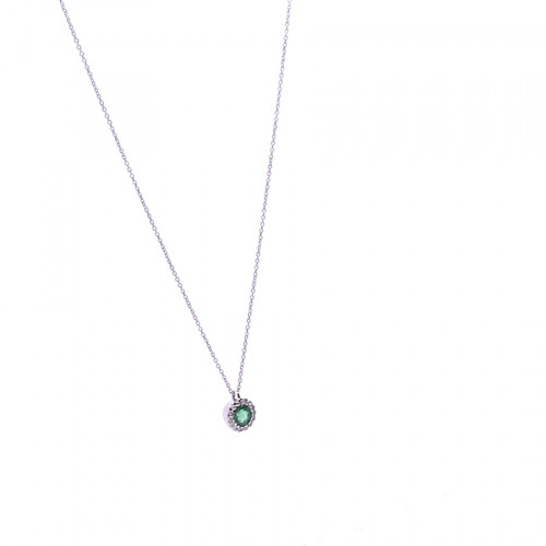 Gold chain with emerald pendant