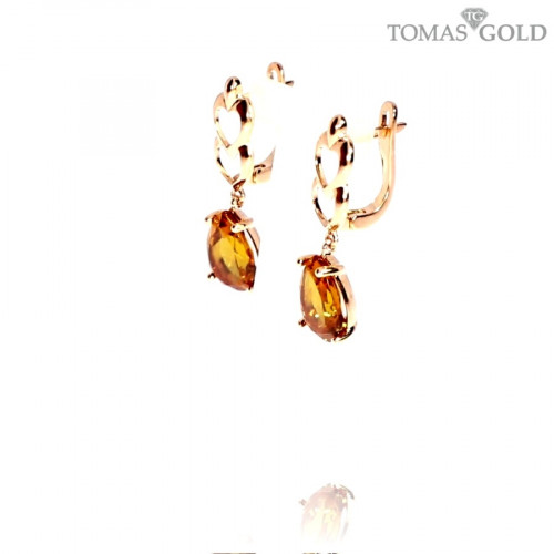 Auksiniai auskarai su zultanitu