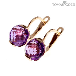 Vääriskividega kuldsed kõrvarõngad